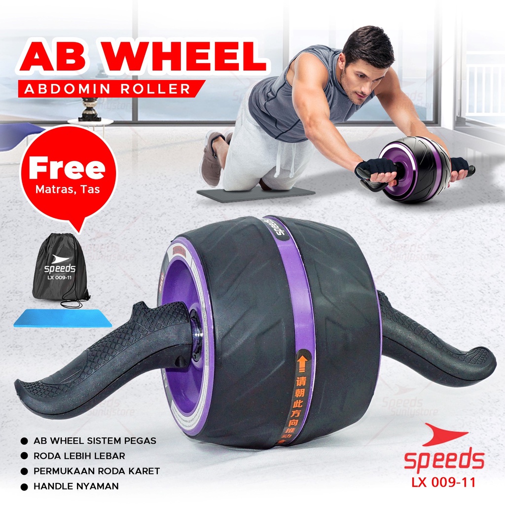 Jual Speeds Ab Wheel Abs Roller Roda Stabil Alat Olahraga Fitness