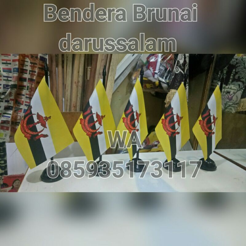 Jual Bendera Brunei Darussalam Pakai Tiang Kayu Shopee Indonesia