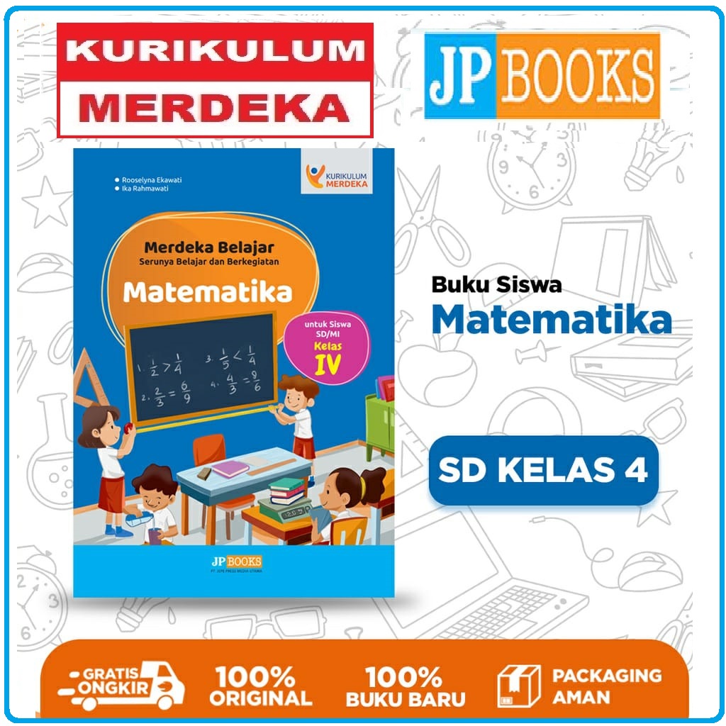 Jual Matematika SD Kelas 4 Kurikulum Merdeka Penerbit JP Books Shopee