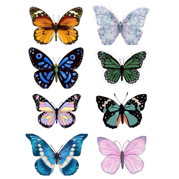 Jual Gantungan Kunci Akrilik Kupu Kupu Ganci Butterfly Keychain