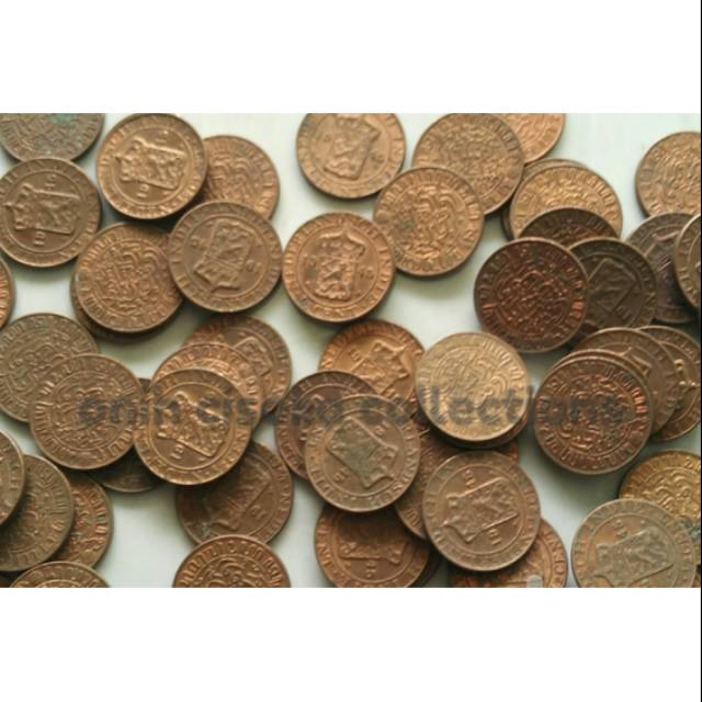 Jual UANG KOIN KUNO ½ CENT 1945 INDONESIA JAMAN BELANDA Shopee Indonesia