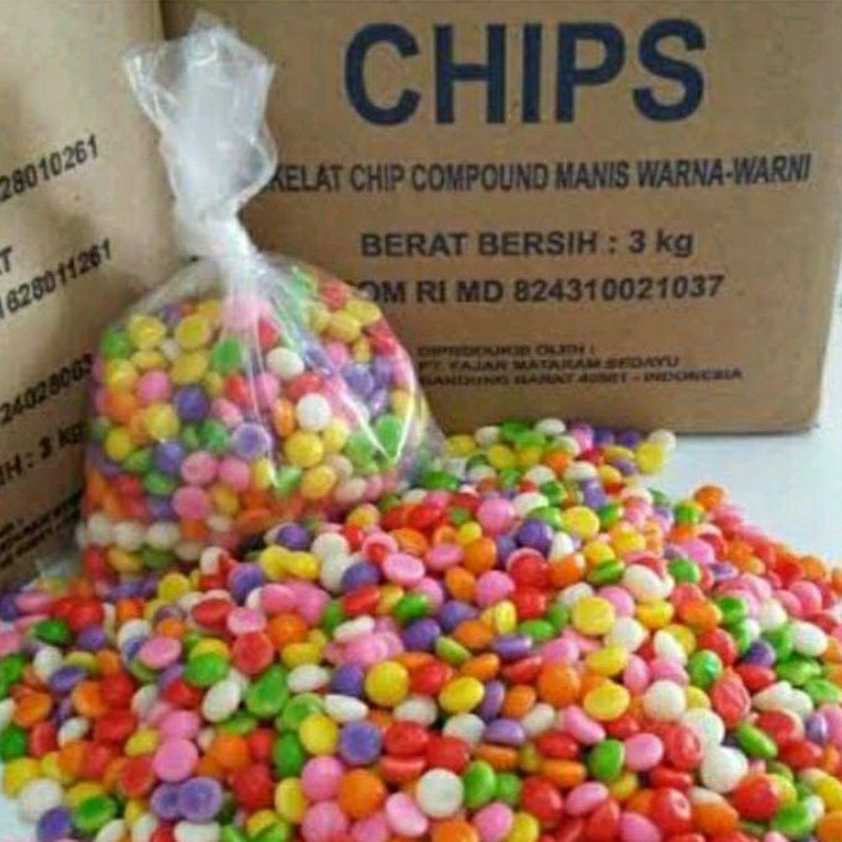 Jual Choco Chips Rainbow Chips Lagie Kemasan Repack Gr Chocochips