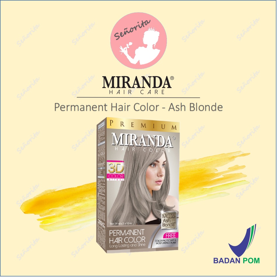 Jual MIRANDA Hair Color Ash Blonde MC16 Shopee Indonesia