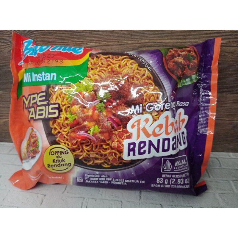 Jual Mi Instant Indomie Kebab Rendang Hype Abis Mie Goreng Timur