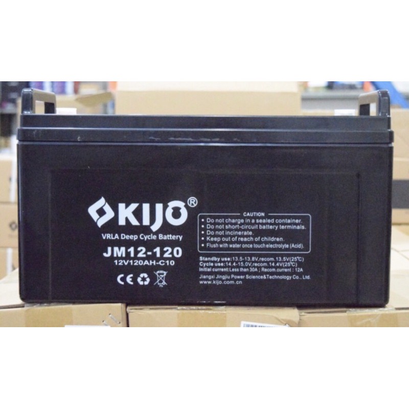 Jual Battery VRLA UPS Deep Cycle 12Volt 120AH KIJO JM 12 120 12V 120 AH