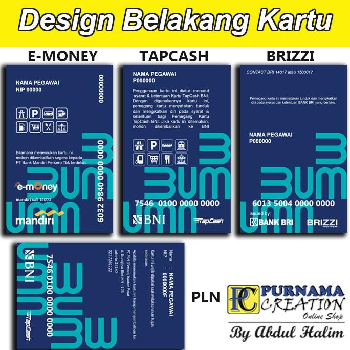 Jual Cetak Idcard Emoney Bumn Terbaru Name Tag Id Card Baru Glossy