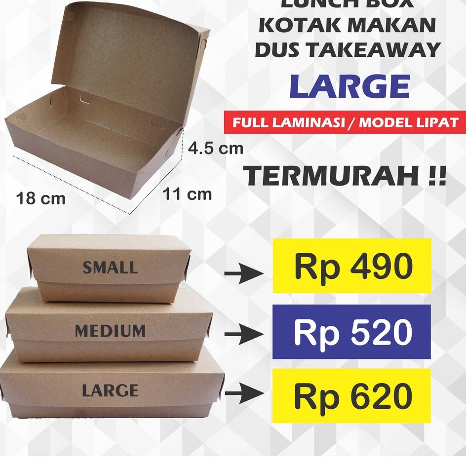 Jual Readystock V Hzz Lunch Box Paper Large Kotak Makan Dus Nasi