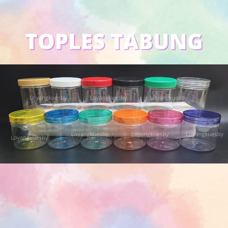 Jual Toples Tabung Plastik Ml Tutup Warna Warni Merah Pink Hijau