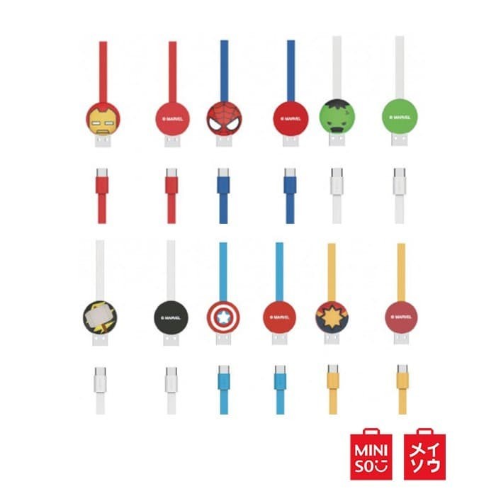 Jual MINISO OFFICIAL MARVEL ANDROID DATA CABLE Shopee Indonesia