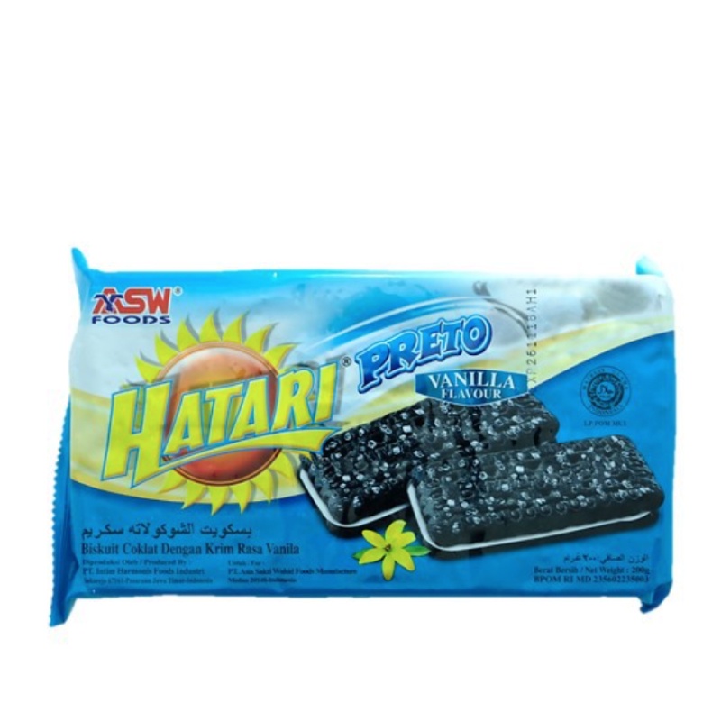 Jual Hatari Preto Biskuit Vanilla Cream 200 Gr Indonesia Shopee Indonesia