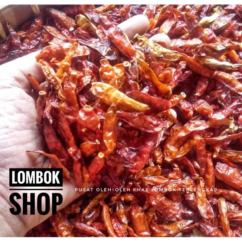 Jual Cabe Kering Cabai Kering Khas Lombok Gram Indonesia Shopee