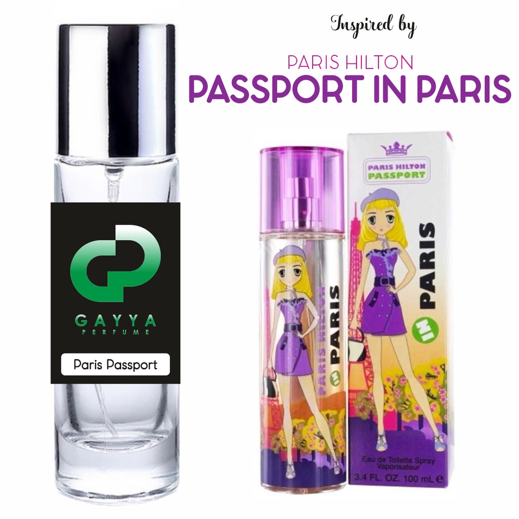 Jual Parfum Refill Paris Hilton PASSPORT IN PARIS 30ml Shopee