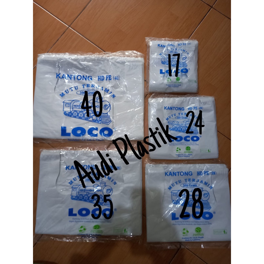 Jual Kantong Plastik Kresek Putih HD Tebal Merk LOCO 500GR Shopee