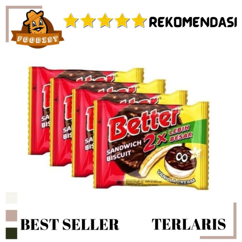 Jual Better Sandwich Biscuit Renceng 1 Pak Isi 10 2pcs Shopee