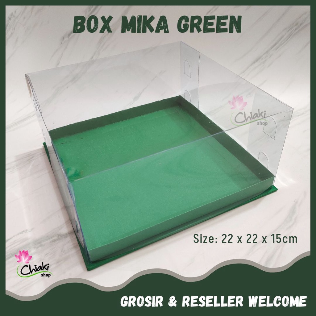 Jual Box Mika Hijau Uk X X T Cm Cake Pudding Tart Dus Karton