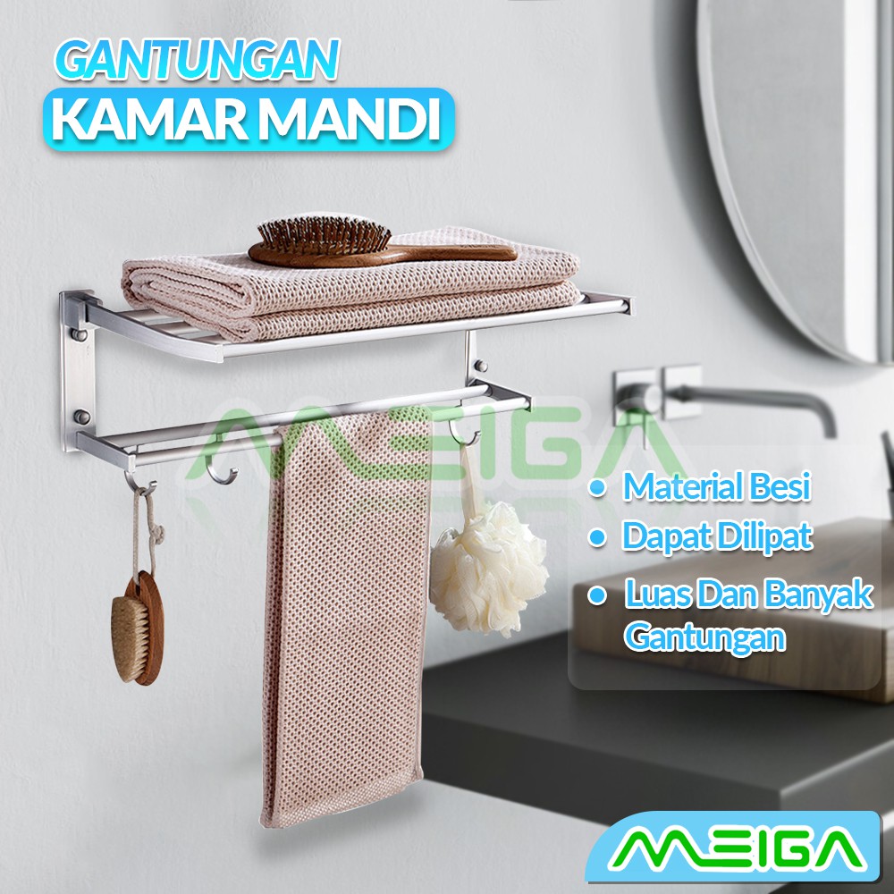 Jual Rak Handuk Dinding Toilet Cuc Multifungsi Jemuran Gantungan