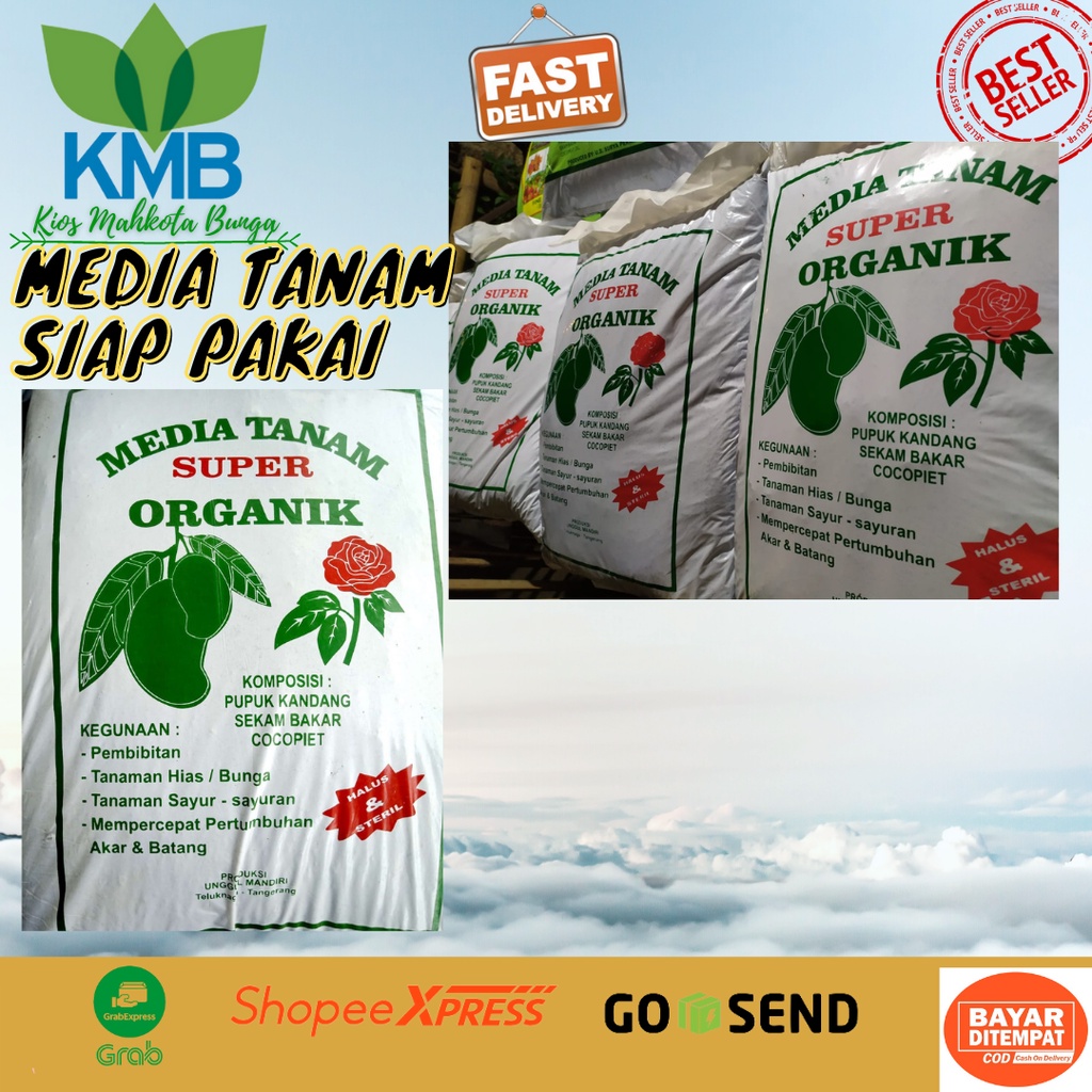 Jual Media Tanam Siap Pakai Tanah Media Tanam Super Organik Paket 4