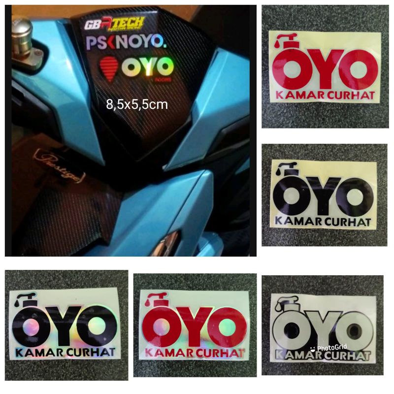 Jual STICKER CUTTING KATA KATA OYO KAMAR CURHAT MOTOR MOBIL MURAH