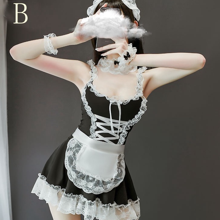 Jual Cod Lingerie Wanita Sexy G String Seragam Cosplay French Maid