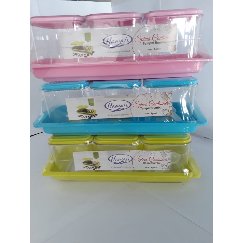 Jual Tempat Bumbu Ayaka Kitchen Hawaii Set Box Murah Shopee Indonesia