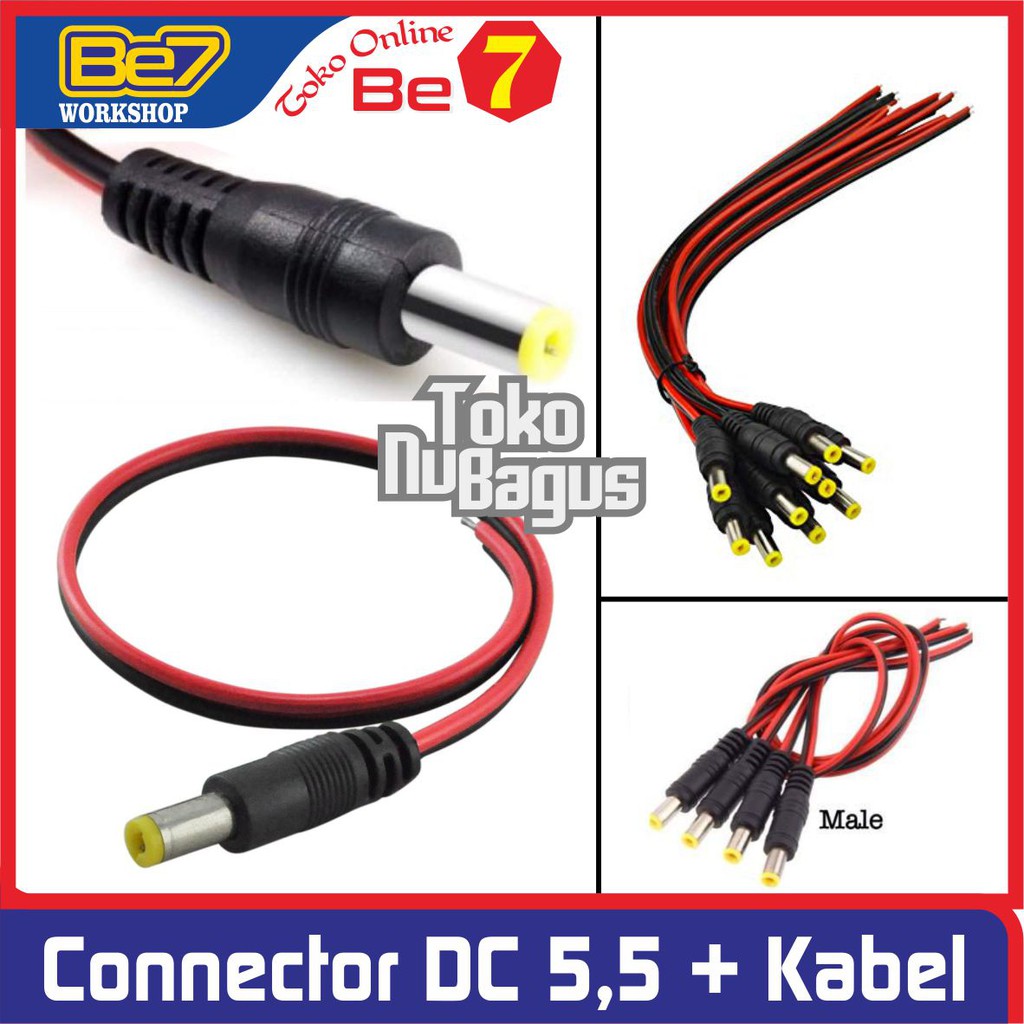 Jual Dc Power Connector Male Cable Soket Konektor Dc Jantan