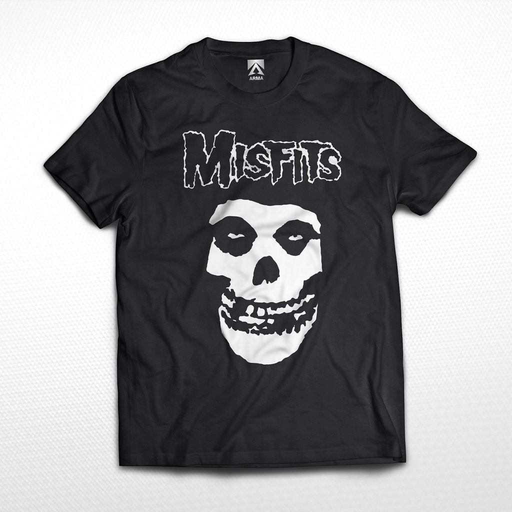 Jual Kaos Band The Misfits Logo Tshirt Musik Rock Baju Distro Unisex