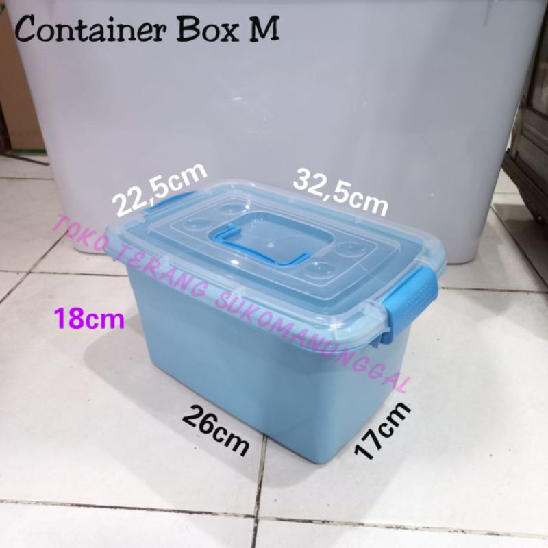 Jual BOX CONTAINER M 10lt TEMPAT PENYIMPANAN BARANG SERBAGUNA BOX