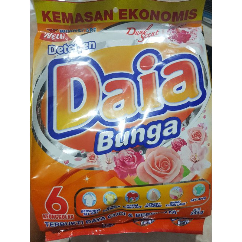 Jual Daia Detergent Bubuk Kemasan Ekonomis 555g Shopee Indonesia