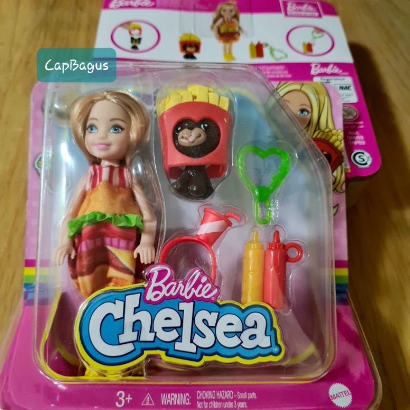 Jual Barbie Chelsea Hamburger Icon Dress Up Mini Doll Burger Colorful