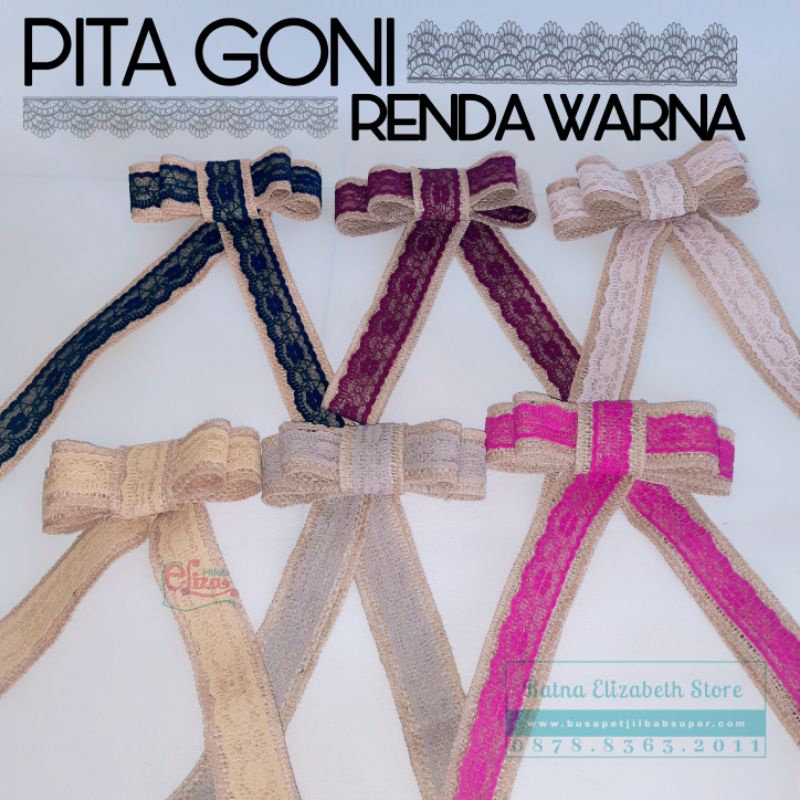 Jual Meter Pita Goni Renda Warna Cm Lace Burlap Ribbon Tali