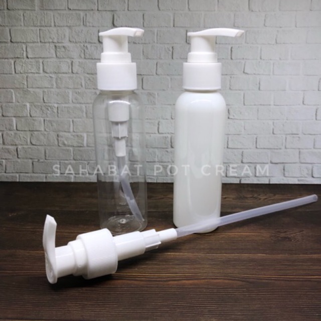 Jual Botol Pump 100ml Bening Putih Shopee Indonesia