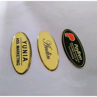 Jual Papa Nama Oval Nama Dada Oval Name Tag Oval Ukuran X Cm Resin