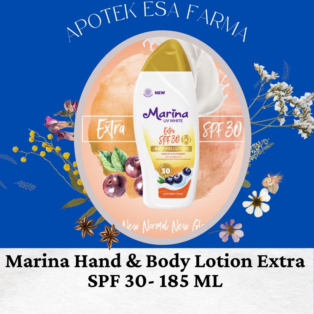 Jual Marina Hand Body Lotion Extra SPF 30 185 ML Shopee Indonesia