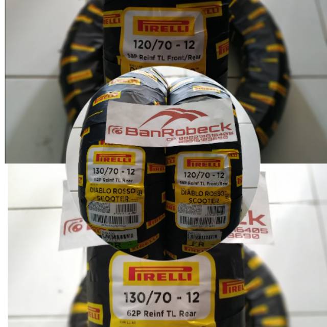 Jual Paket Pirelli Diablo Rosso Scooter Vespa New