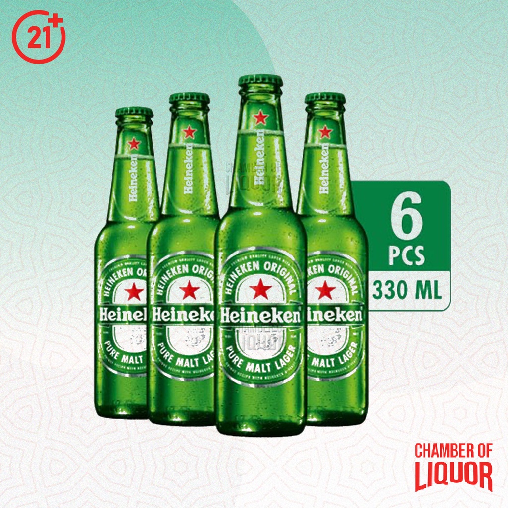 Jual Heineken Pure Malt Lager Beer Pint Bir 330ml 6 Pint Shopee