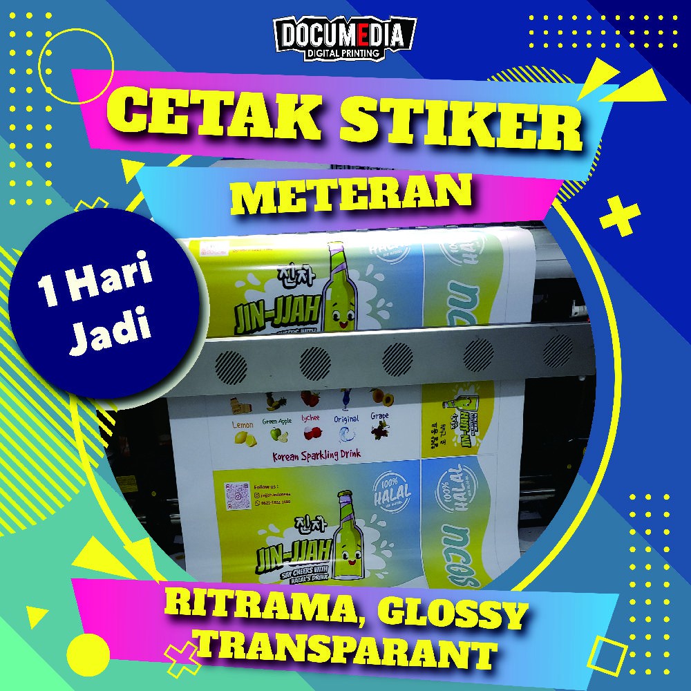 Jual Cetak Stiker Meteran Vinyl Transparan Custom Shopee Indonesia