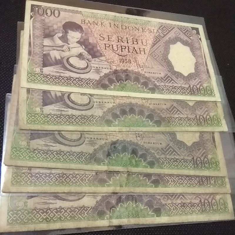 Jual UANG KUNO 1000 RUPIAH SERI PEKERJA TAHUN 1958 Shopee Indonesia