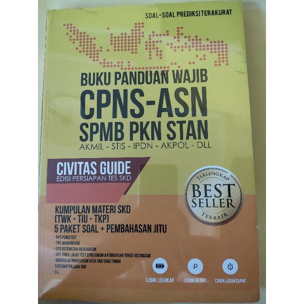 Jual Buku Panduan Wajib Cpns Asn Spmb Pkn Stan Akmil Stis Ipdn Akpol