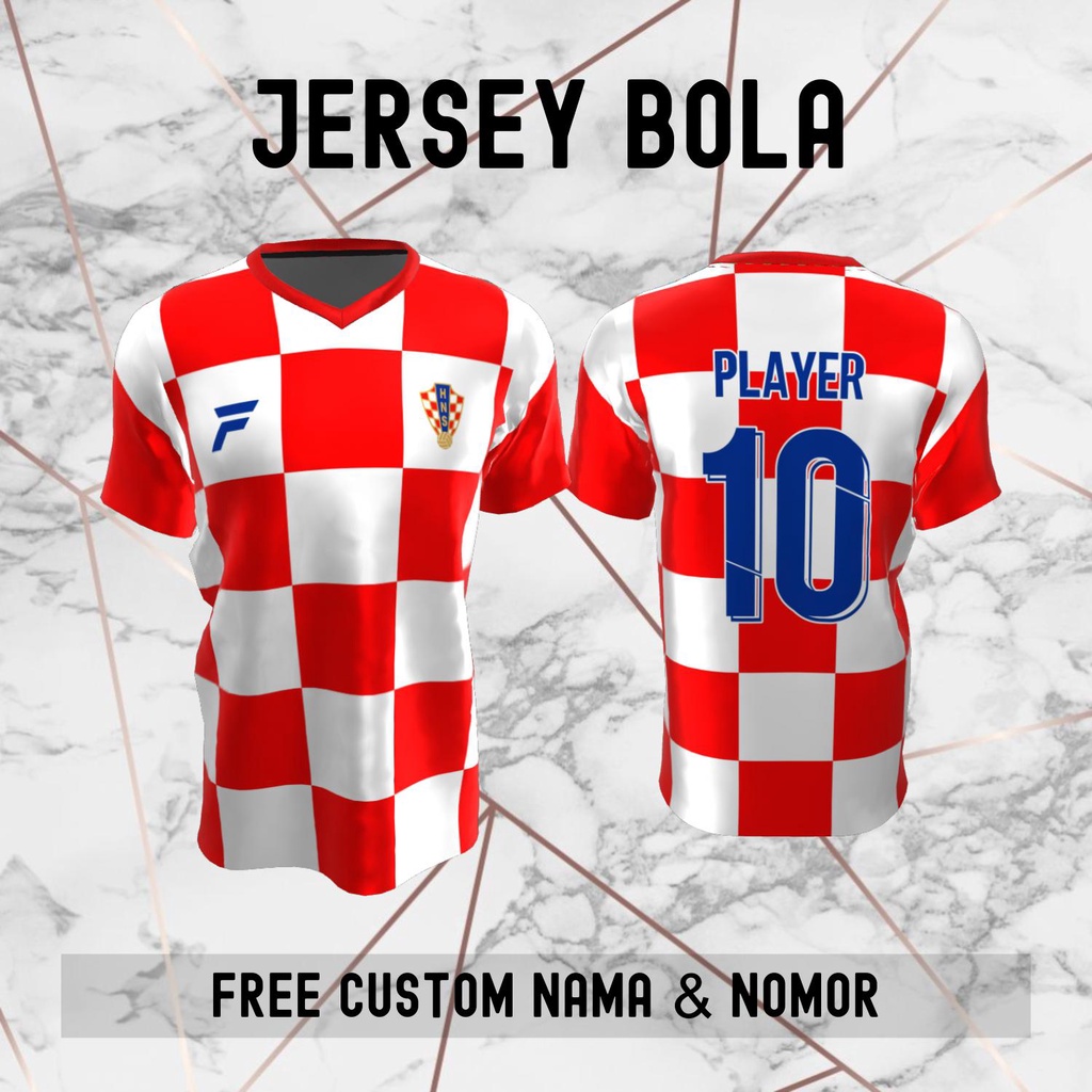 Jual Jersey Kroasia Timnas Negara Bola Baju Kaos Custom Nama Dan Nomor