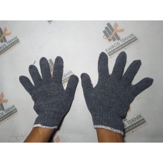 Jual Sarung Tangan Benang Tebal Safety Gloves Kain Rajut Proyek