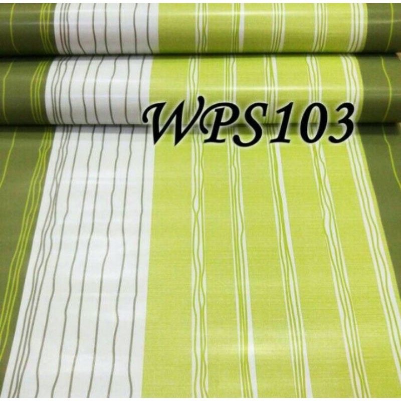 Jual Wallpaper Dinding Motif Salur Hijau Kombinasi Shopee Indonesia