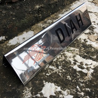 Jual Nama Meja Name Desk Stainless Gravir X Cm Shopee Indonesia