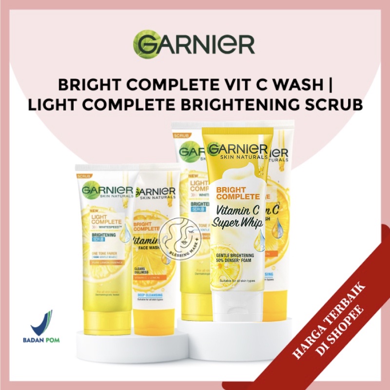 Jual Garnier Bright Complete Vitamin C Face Wash Brightening Cleanser