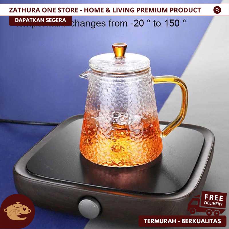 Jual Teko Air Kaca Pitcher Teh Aesthetic Chinese Teapot Glass Dengan