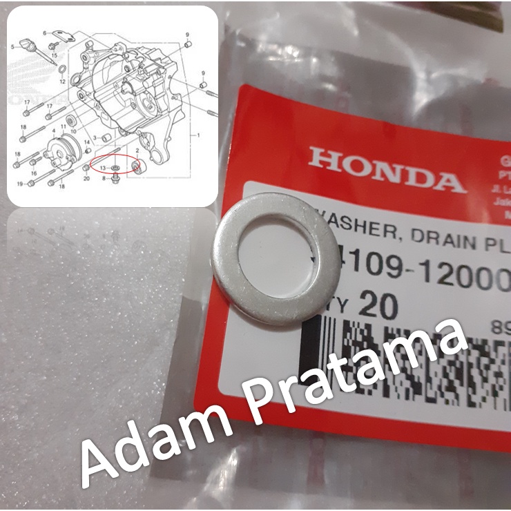 Jual Ring Alumunium Baut Pembuangan Oli Mm Matic Honda