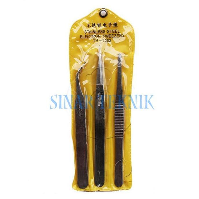 Jual Pinset Set Isi 3 Fungsi Tajam Bengkok Lurus Tebal Efgad774 Ayo