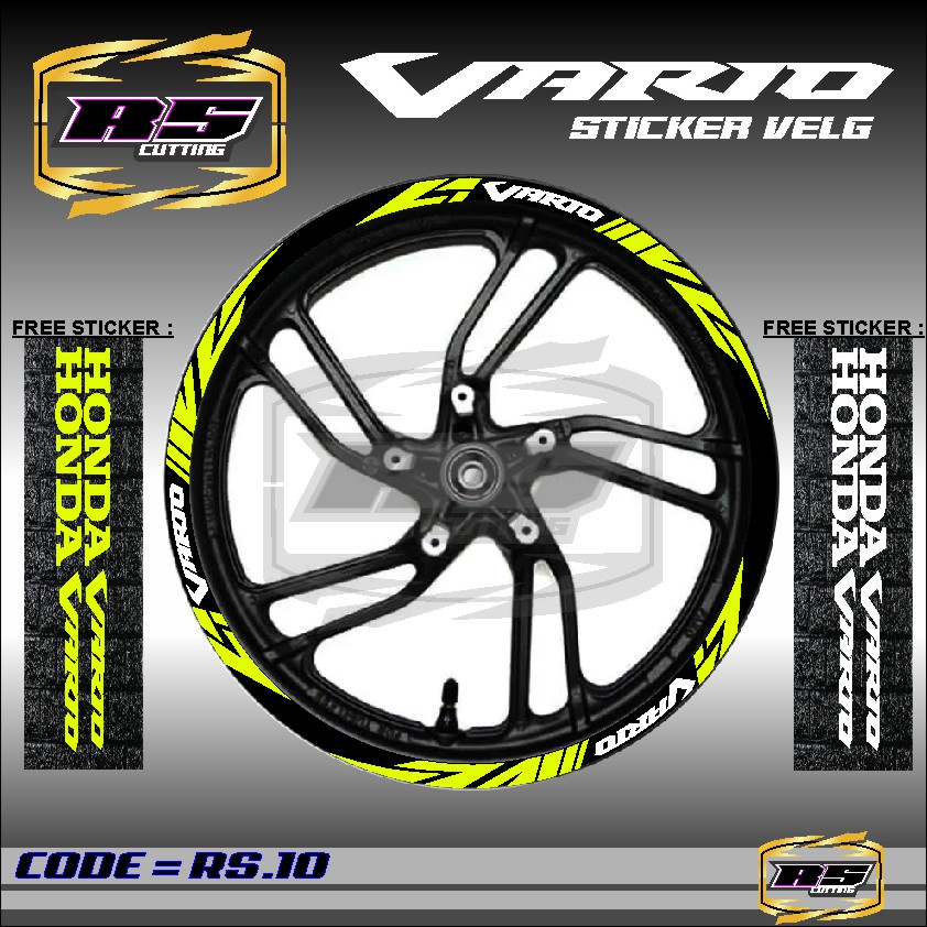 Jual Cutting Sticker Velg Vario Aksesoris Motor Stiker Lis Velg Honda