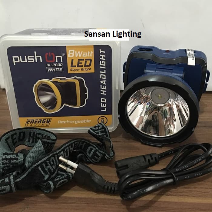 Jual Headlamp Senter Kepala Push On Hl Watt Indonesia Shopee