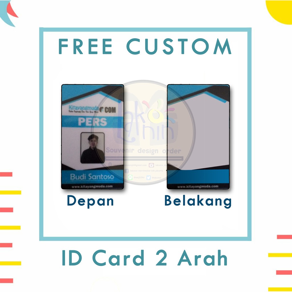 Id Card Pvc Custom Sisi Bolak Balik Real Picture Id Card Free