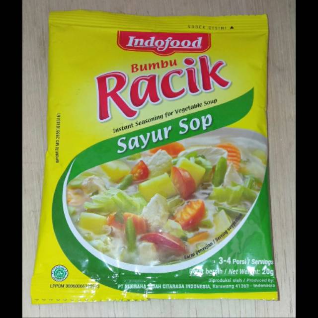 Jual Indofood Bumbu Racik Sayur Sop G Shopee Indonesia